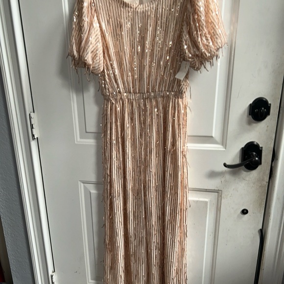 new Habitual Kids Girls' Puff Sleeve Fringe Sequin Jumpsuit - Big Kid Sz 16 - Picture 5 of 16